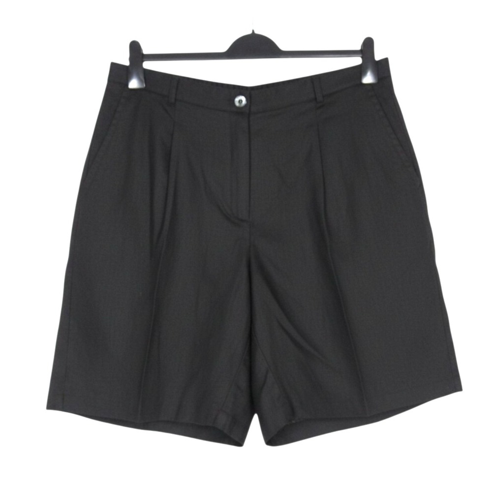JOSEPHINE CHAUS SPORT Black 100% LINEN Pleated Front SIDE POCKETS Shorts Sz XL